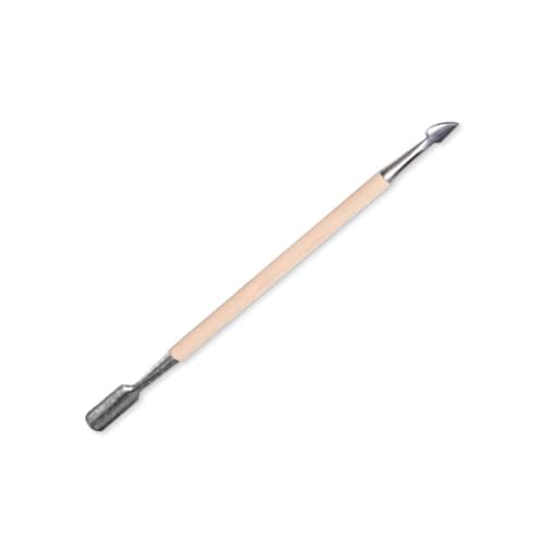 Olive & June Cuticle Pusher for Pedicures | Dual-Ended Stainless Steel Cuticle Tool for Toes | Gently Pushes Back Cuticles & Cleans Up Nail Edges | Rubberized Grip for Control
