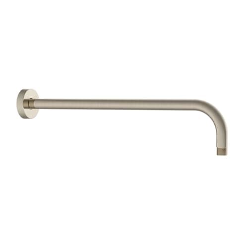 Hibbent 16 Inch All Metal Shower Extension Arm, Extra Long Stainless Steel Rainfall Shower Arm Water Outlet with Flange, Wall Mounted Shower Head Extender, Brushed Nickel