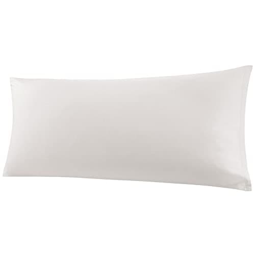 PiccoCasa Body Pillow Cover - 400 Thread Count Cotton - Zipper Closure - Soft Body Pillow Case, 20x48, Isabelline