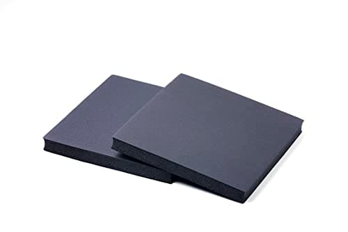 Foamzz by Big UGGLY High-Density Foam Panels, Closed-Cell Insulation Foam Pads, Black, 12" X 12" X 1" (2 Pack)