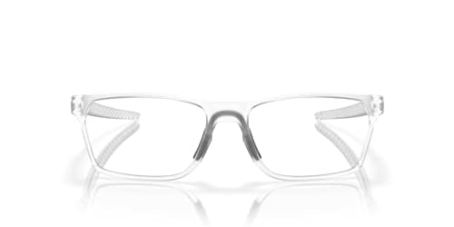 Oakley OX8032 Hex Jector Prescription Eyewear Frames, Matte Clear/Demo Lens, 55 mm