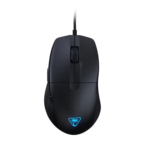 Turtle Beach Pure SEL Wired RGB Gaming Mouse, Ultra-Light 49g Ergonomic Design, 8000 DPI Optical Sensor, Mechanical Switches, Pretension System, Pure PTFE Glides, AIMO RGB Lighting – Black