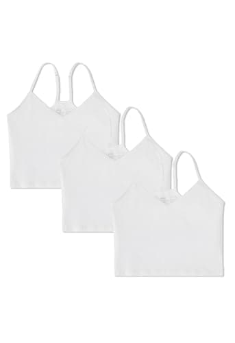 Pact Organic Cotton Women's Everyday Shelf Bra Cropped Camisole 3-Pack White