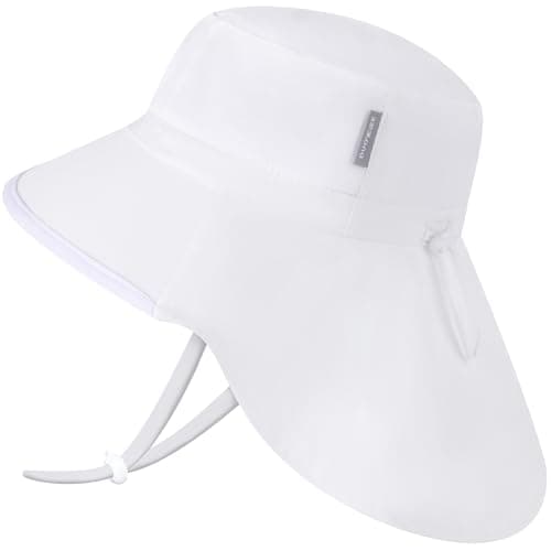 Duoyeree UPF 50+ Toddler Sun Hat, Wide Brim UV Protection for 6M-12Y