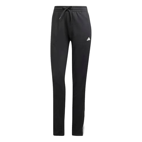 Adidas Women's Sereno Cut 3-Stripes Slim Tapered Pants, Black/White, 1X
