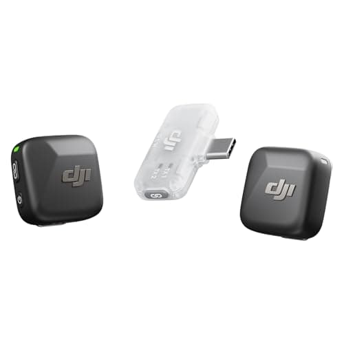 DJI Mic Mini (2 TX + 1 Mobile RX), Ultralight, Active Noise Cancelling
