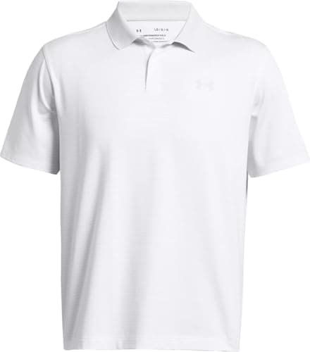 Under Armour 1377376-103-SM Men's UA Matchplay Stripe Polo WHT SM