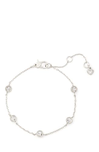 kate spade new york Set in Stone Station Bracelet, Clear & Silver Color
