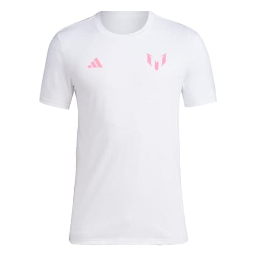 Adidas Mens Messi Generic Short Sleeve T-Shirt, White, XX-Large