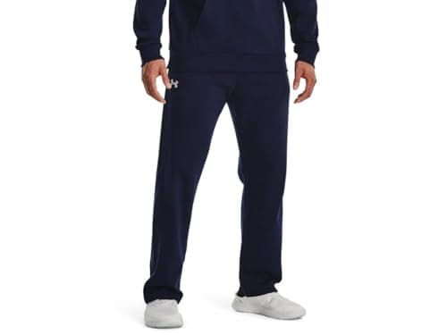 Under Armour Men's Rival Fleece Pants, (410) Midnight Navy / / White, Small Tall