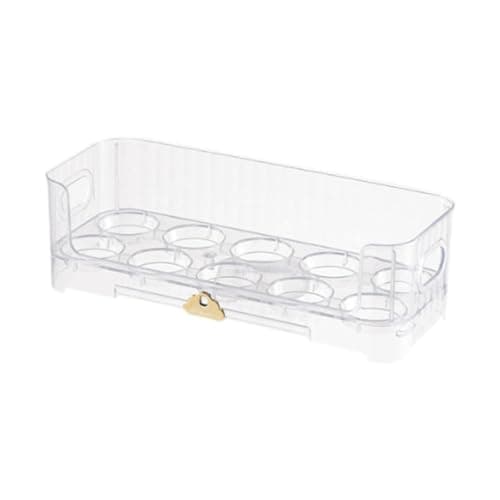 ＫＬＫＣＭＳ Egg Holder,Home Egg Container for Refrigerator Side Door Egg Dispenser Stackable Organizer Tray Container for Kitchen or Pantry Organizers and Storage Cupboard Cabinet
