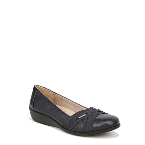 LifeStride Womens Incredible 2 Ballet Flats Lux Navy 10 M