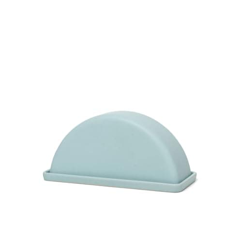 THE Butter Dish – Matte Ceramic Butter Keeper with Lid for Countertop Use – 2-Piece Round Design for Standard Butter Sticks – Microwave & Dishwasher Safe (Cloud)