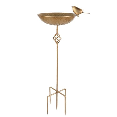 Bird Bath for Outside, Metal Birdbaths & Bird Feeder for Outdoors