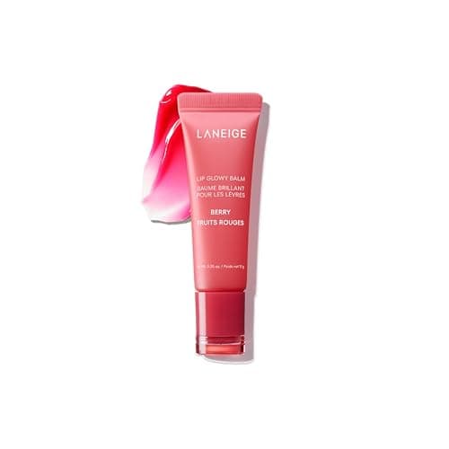 LANEIGE Lip Glowy Balm: Sheer Tinted Lip Treatment Balm Tube with Shea & Murumuru Butters for Hydrating, Moisturizing, Glossy, Non-Sticky Shine, Berry | Korean Skin Care, Berry