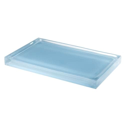 Izod - Vanity Tray, Durable Countertop Accessories, Sleek Resin Organizer, Dorm Room Essentials, Modern Home Decor (Marina Collection, Blue)