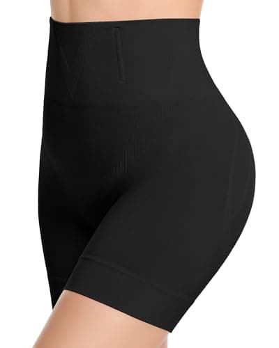 ForeverShaper Tummy Control Shapewear for Women, Seamless Shapewear Thigh Slimmers for Under Dresses, Mid-Waist Girdle Body Shaper Shorts