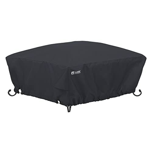 Classic Accessories Water-Resistant 30 Inch Square Fire Pit Cover, Outdoor Firepit Cover