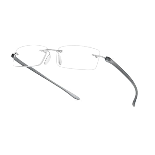 Bhigh Anti-blue light frameless reading glasses Lightweight ultra-thin anti-fatigue lenses Reading Universal for men and women (black1P, 1.25, Diopters)