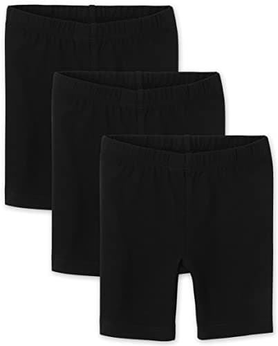 The Children's Place Baby Toddler Girls Bike Shorts, Black 3 Pack, 4T