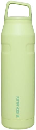 STANLEY IceFlow Cap and Carry Water Bottle 36 oz | Wide Mouth Twist Lid | Lightweight and Leakproof for Travel and Sports | Insulated Stainless Steel | BPA-Free | Citron