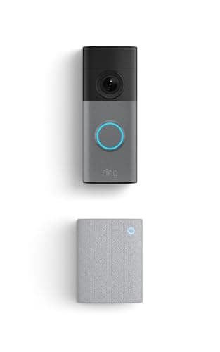 Ring Wired Doorbell (newest model), Speckled Gray with Chime (newest model), White