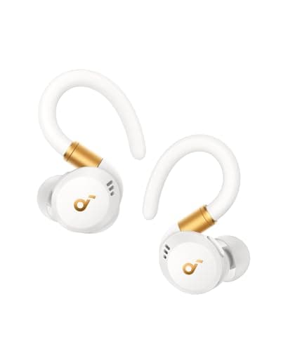 soundcore Sport X20 by Anker, True-Wireless Workout Earbuds, Rotatable and Extendable Ear Hooks, Noise Cancelling, Deep Bass, IP68 Waterproof, Sweatproof, Dustproof, 48H Play, Sport Earbuds for Gym