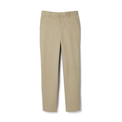 French Toast Young Men's Relaxed Fit Twill Pant, Khaki Beige, 38x34