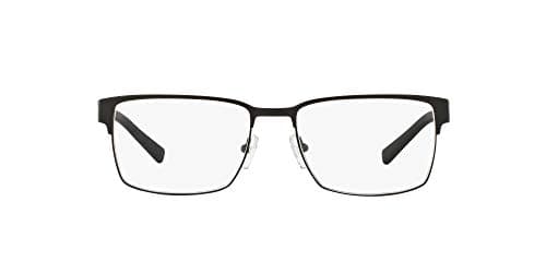 Armani Exchange A|X Mens AX1019 Square Prescription Eyewear Frames, Matte Black/Demo Lens, 54 mm