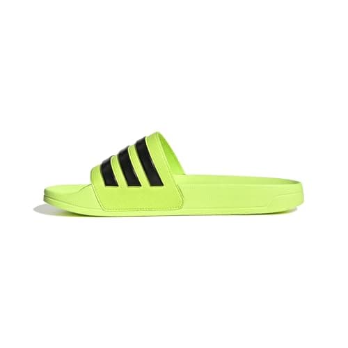 adidas Unisex-Adult Adilette Shower Sportswear, Lucid Lemon/Black/Lucid Lemon, 18