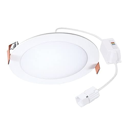 HALO Quicklink 6 Inch Canless Ultra-Thin Recessed Lighting LED Wafer Light for Ceiling and Shower - 1 Pack Add on Fixture - 975 Lumens - 5 Selectable Color Temperatures, for Residential dimmers
