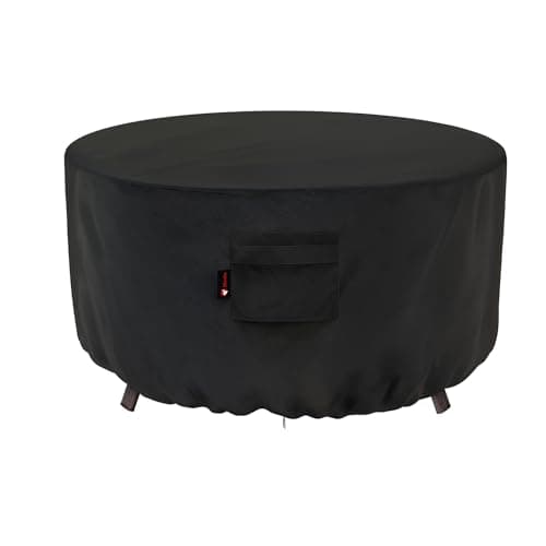 iBirdie Fire Pit Cover Round 28 inch Outdoor Waterproof and Weatherproof Heavy Duty 600D Patio Fireplaces Table Coffee Table Cover