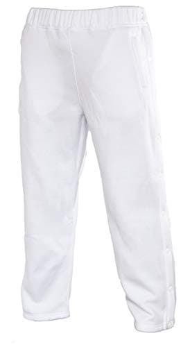 Funny Guy Mugs Retro Tearaway Sweatpants - Premium Breakaway Pants (White, Adult X-Large)