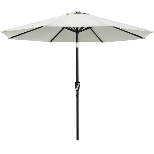 ABCCANOPY 9FT Patio Umbrella Outdoor 8 Ribs Table Umbrella（Capriccio White）