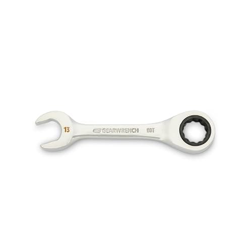 GEARWRENCH 13mm 90-Tooth 12 Point Stubby Combination Ratcheting Wrench | 86843