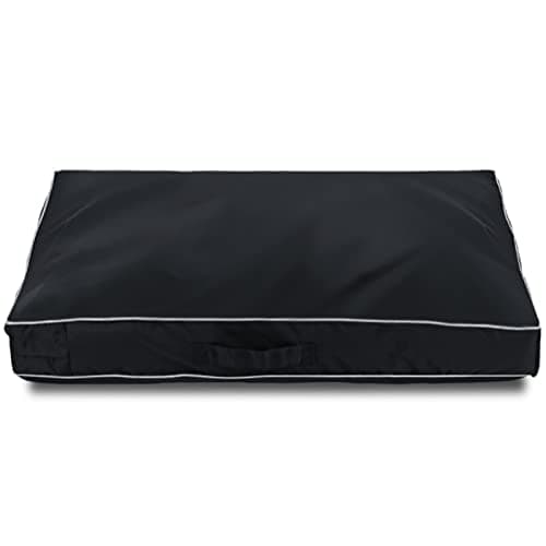 Chinchilla Waterproof Heavy Dog Bed Cover Washable, with Zipper Opening Fillable Universal Dog Bed Replacement Cover.Cover Only (XX-Large, Black)