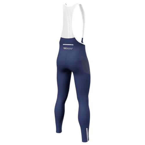 Lo.gas Men's Cycling Bib Pants Padded Bike Cycling Bibs Pants Men Tights with Shoulder Straps 4D Padding Breathable Quick-Dry Blue-L