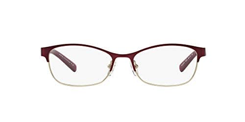 Armani Exchange A|X Womens AX1010 Oval Prescription Eyewear Frames, Matte Red/Shiny Pale Gold/Demo Lens, 53 mm