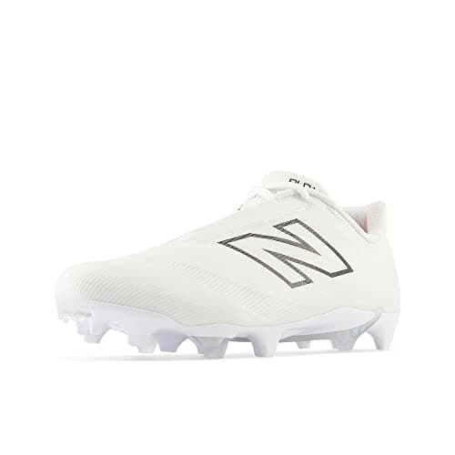 New Balance Unisex BurnX4 Lacrosse Shoe,White/Grey Matter,Men 9 / Women 10.5