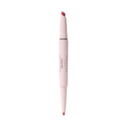 Wander Beauty Lipsetter Dual Cream Lipstick + Lip Liner - Red Over Heels - Ultra-Smooth, Hydrating Lipstick and Red Lip Liner with a Soft Matte Finish - Made with Squalane & Peptides (1 Count)
