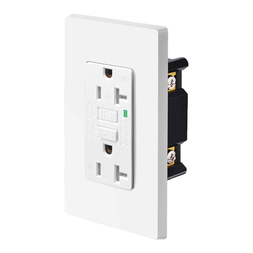 NineLeaf 20Amp GFCI Outlet Receptacles,1PC GFI Electrical Outlet White