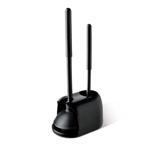 Eyliden Toilet Plunger and Brush Set, 2-in-1 Compact Holder