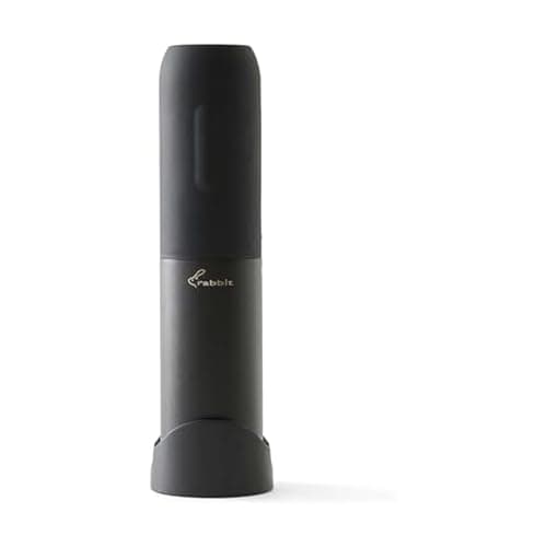 Rabbit Electric Corkscrew Wine Opener - Push Button Automatic Bottle Opener, Compact Design, Opens Bottles Quietly, Stores Vertically or Horizontally