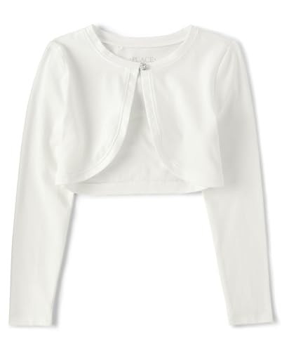 The Children's Place,Long Sleeve Shrug,White,Small (5/6)