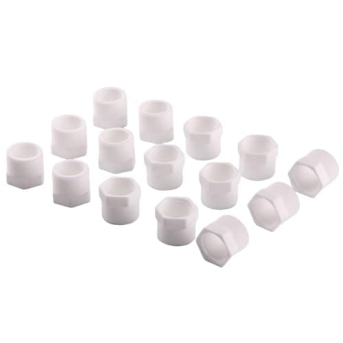 15 Pcs 3/4" NPT Male x 1/2" NPT Female PVC Pipe Reducer Bushing – Schedule 40 Threaded Hex Adapter for Irrigation, Plumbing & Water Systems