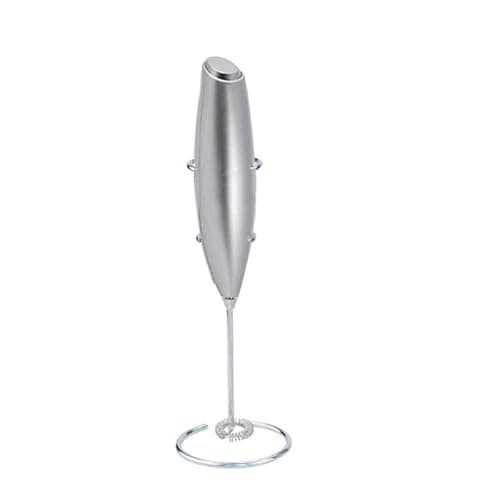 FLIPNEX Household Small Handheld Mini Egg Beater Automatic Cream Beater Coffee Mixer Electric Egg Beater Immersion Mixer Cordless Foaming Machine (Silver)