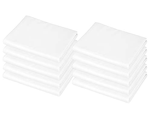 American Baby Company 10 Piece Cotton-Polyester Blend Cot Sheets for Daycare Standard Size 23" x 51" - Soft & Breathable Cot Sheets for Daycare and Preschool, White
