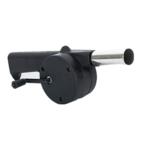 LOXGO Small Manual Air Blower Hand Crank BBQ Fan Portable Barbecue Air Blower with Handle Grills Charcoal Stove Accessories Hand Crank BBQ Fan