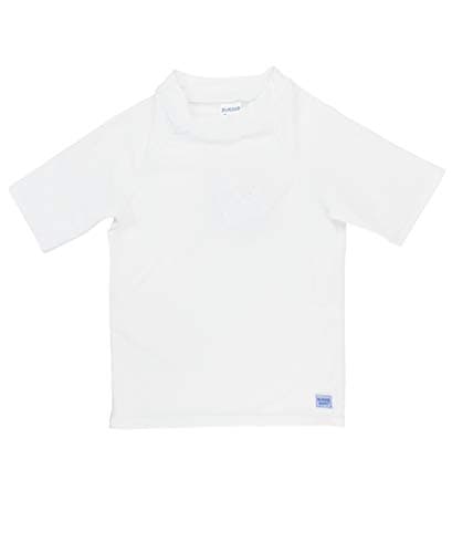 RUGGEDBUTTS® Boys White Short Sleeve Rash Guard - 10