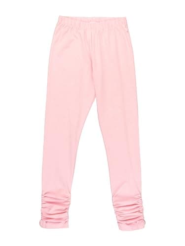 RuffleButts Pink Kids Ruched Bow Leggings - 7